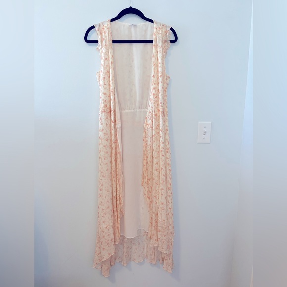 NWOT ECRU Nyongo Ruffle Wrap Tank Floral Dress in peach - size 6 - Picture 6 of 10
